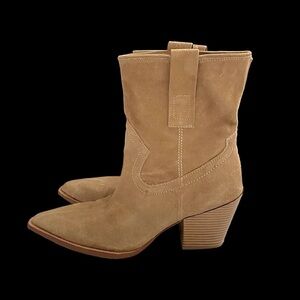 Zara suede leather western boots size 10.5